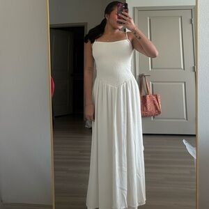 Drop waist maxi dress (cream)